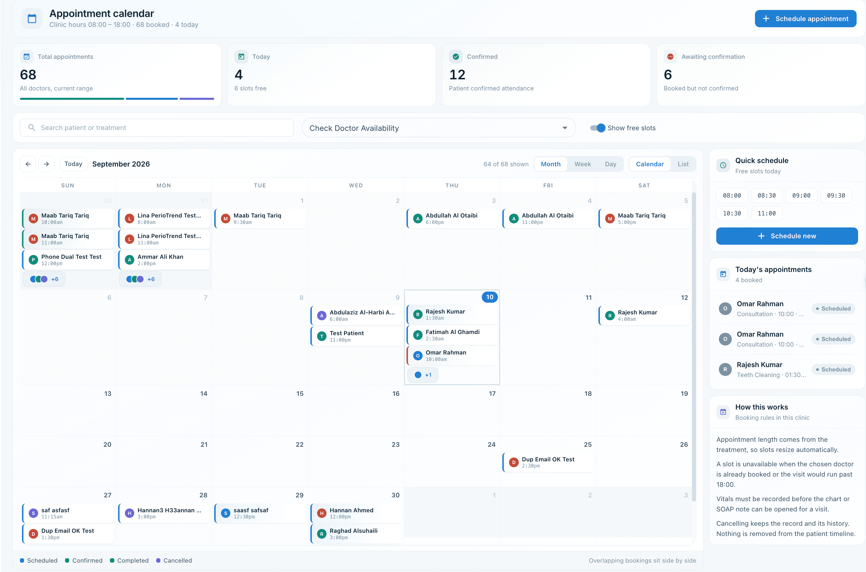 Multi-provider scheduling